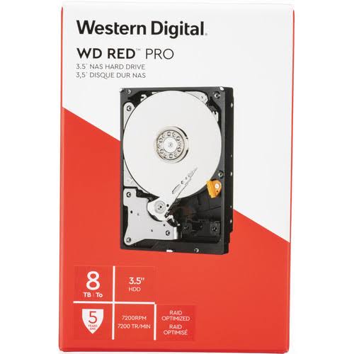 WD 8TB Red Pro 7200 RPM SATA III 3.5x22 Internal NAS HDD Retail 3.5