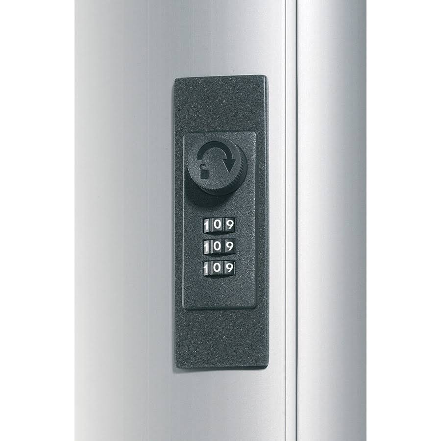 Durable - Locking Key Cabinet, 72-Key, Brushed Al