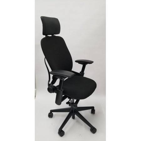 Steelcase Leap Chair V2 Black Fabric with Headrest