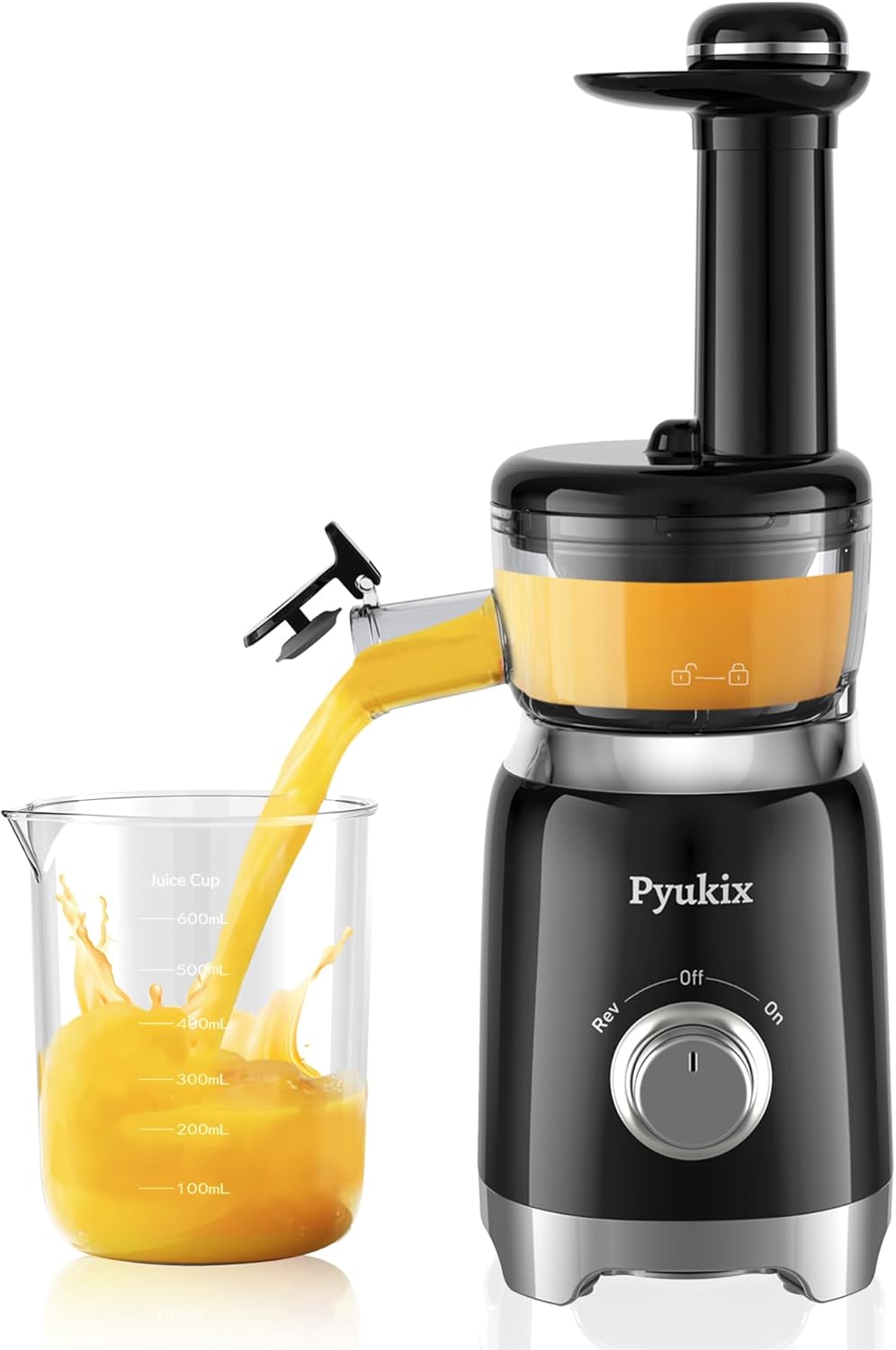 Juicer Machines, Cold Press Masticating Juice Extractor with 30% higher juice yield, Quiet Motor and Reverse Function, Dishwasher Safe, Compact design