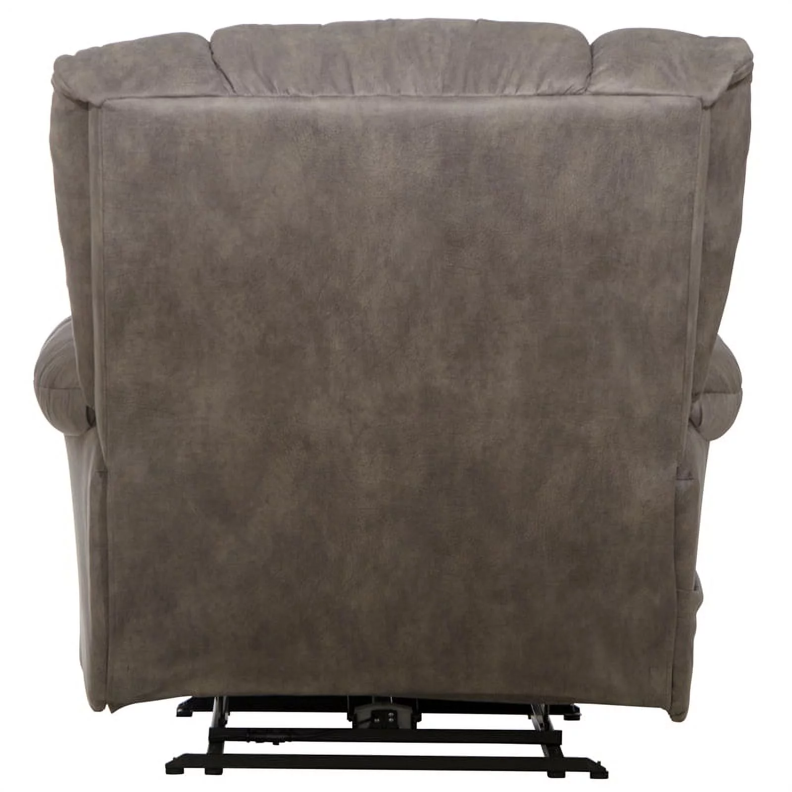 Catnapper Dixon Oversized Power Lay Flat Recliner in Gray Fabric
