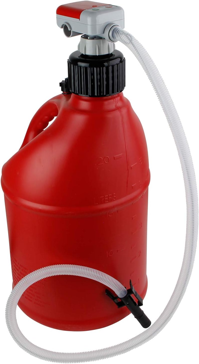 TERAPUMP 4th Gen Gas Can Fuel Transfer Pump / No More Gas Can Lifting, Fits numerous Gas Cans (Advanced Auto-Stop Sensor, & Flexible In-and-Out Take Hose)