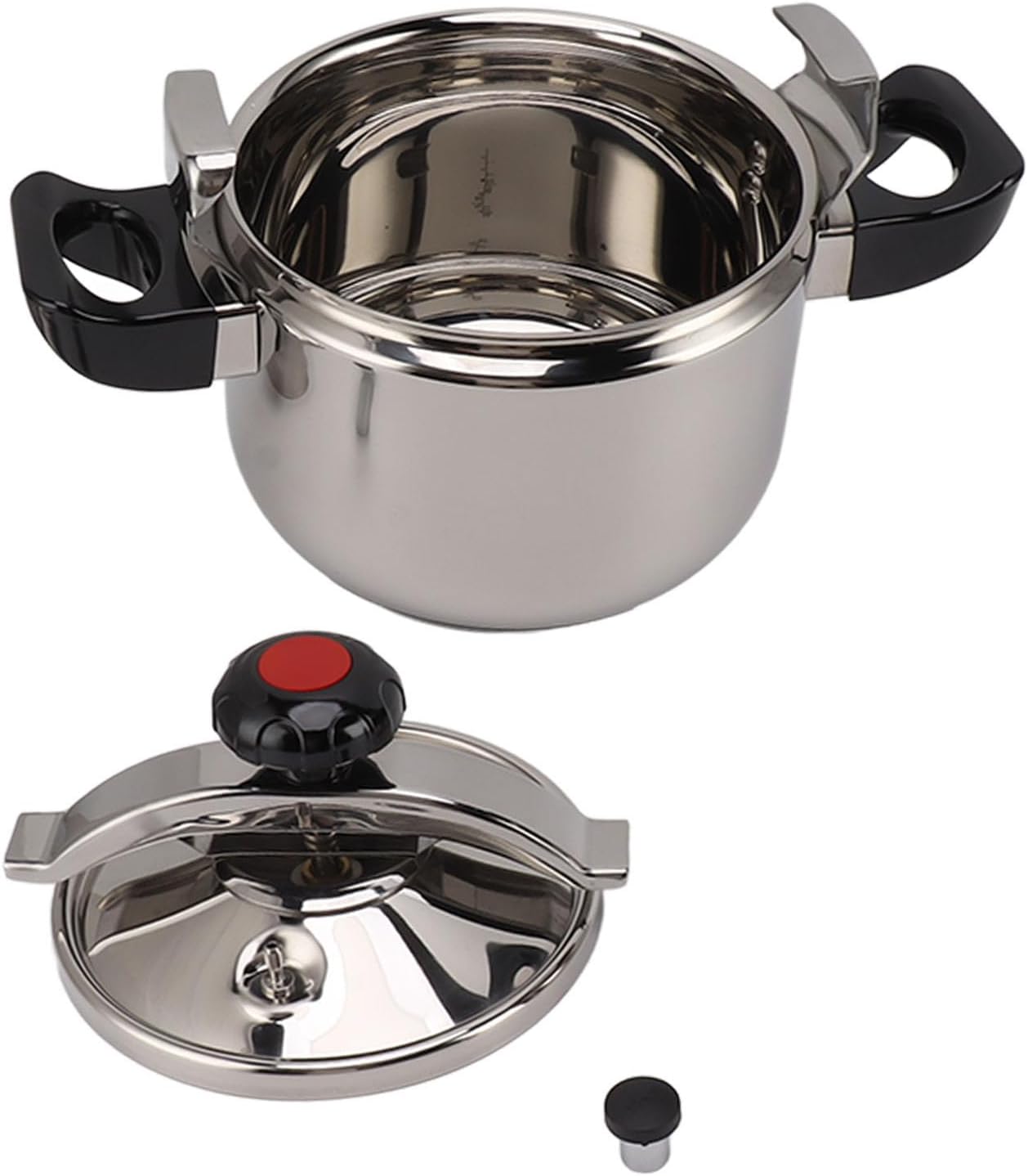Pressure Cooker, Double Bottom Stainless Steel Pressure Cooker Multi Functional for Induction Stove (11L)