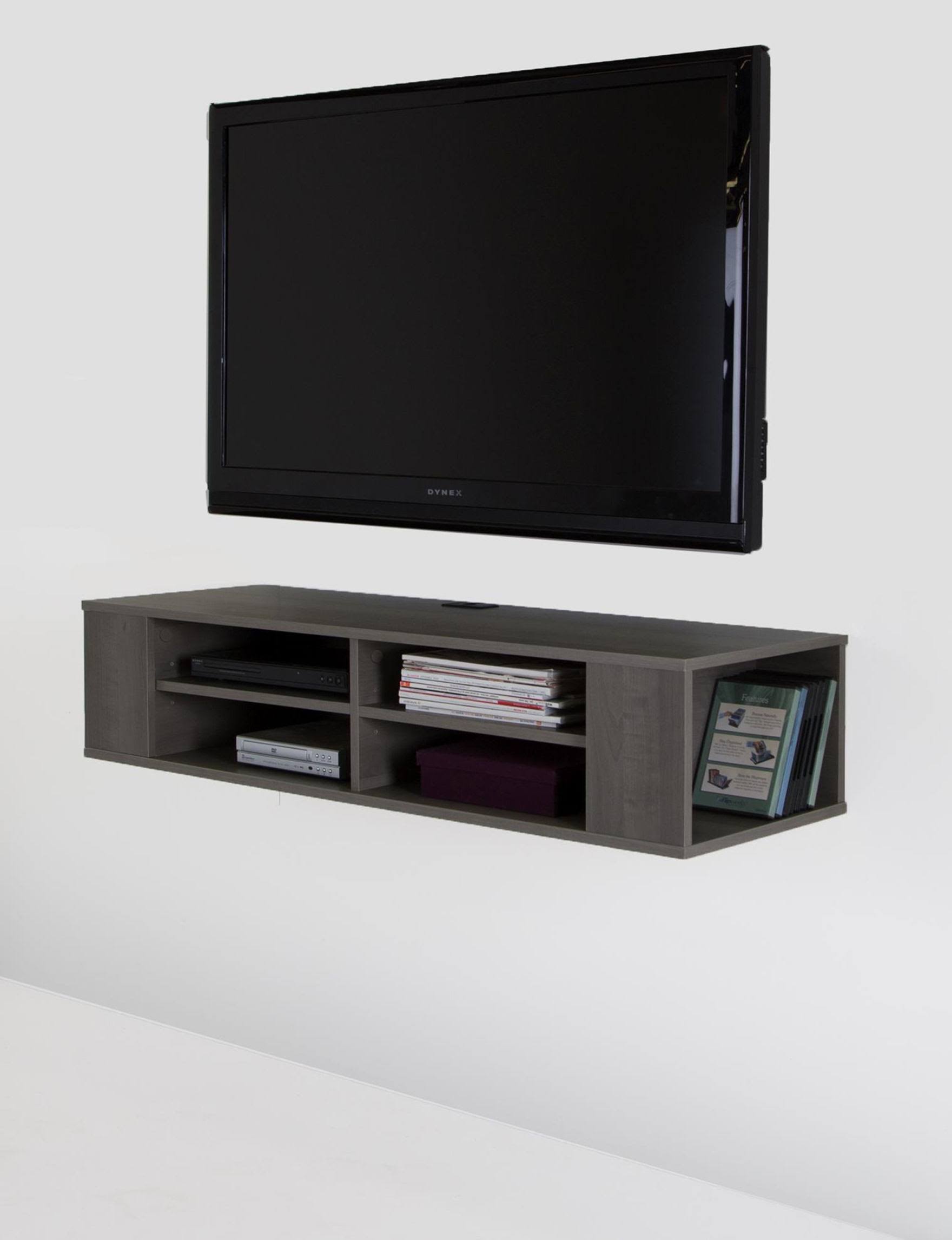 South Shore City Life 48&& Wide Wall Mounted Media Console, Gray Maple