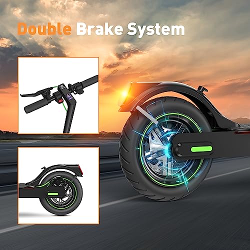 isinwheel Electric Scooter 19-31 Miles Range,19/21MPH Top Speed, 350/500/750W Motor Cruise Control Electric Scooter Adults for Commute Dual Braking System Scooter for Adult/Youth