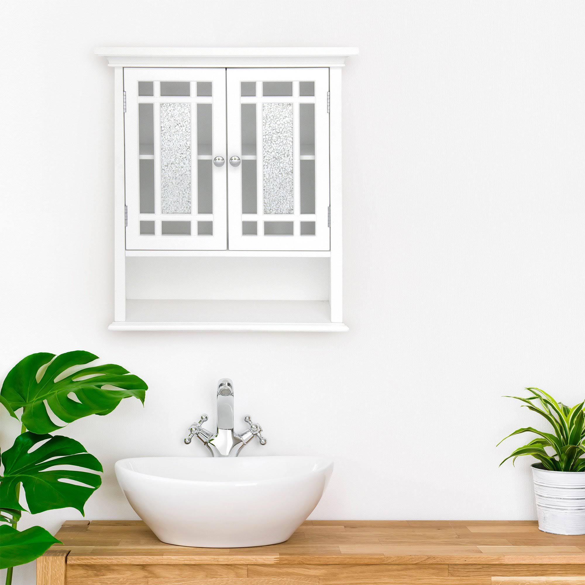Windsor Wall Cabinet White - Elegant Home Fashions