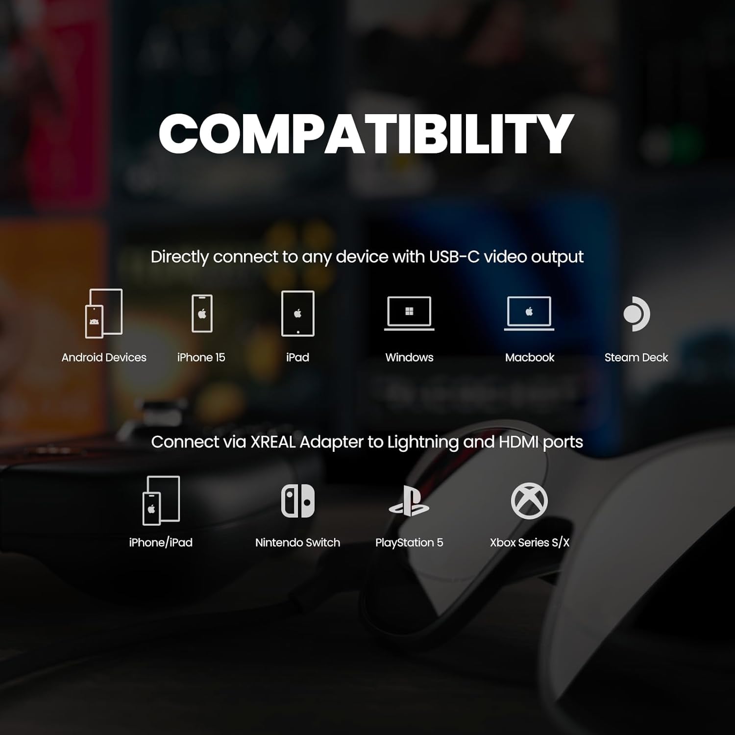 XREAL Air 2 Pro AR Glasses and Beam Bundle, The Ultimate Wearable Display with 3-Level Immersion Control, Up to 330" IMAX Screen, Portable TV Box, Spatial Display, Steam Deck/Consoles/iOS/Android/PC