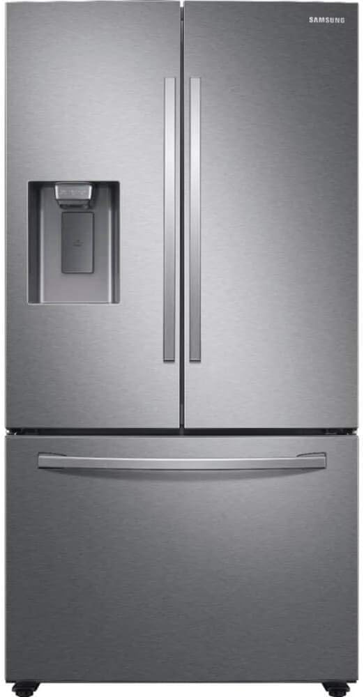 Samsung 27 Cu. Ft. Fingerprint Resistant Stainless Steel 3-Door French Door Refrigerator With External Water & Ice Dispenser