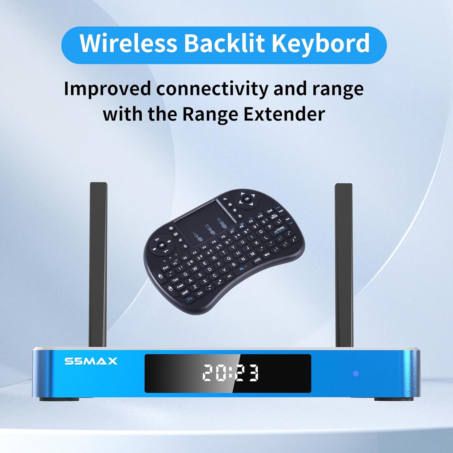 Latest MAX-S5 Super Smart Android Box with Voice 4G RAM 64G ROM Box + Voice Remote + 1* Mini Keyboard +1* Hard Drive 64G H168 Quad Core ARM Processor