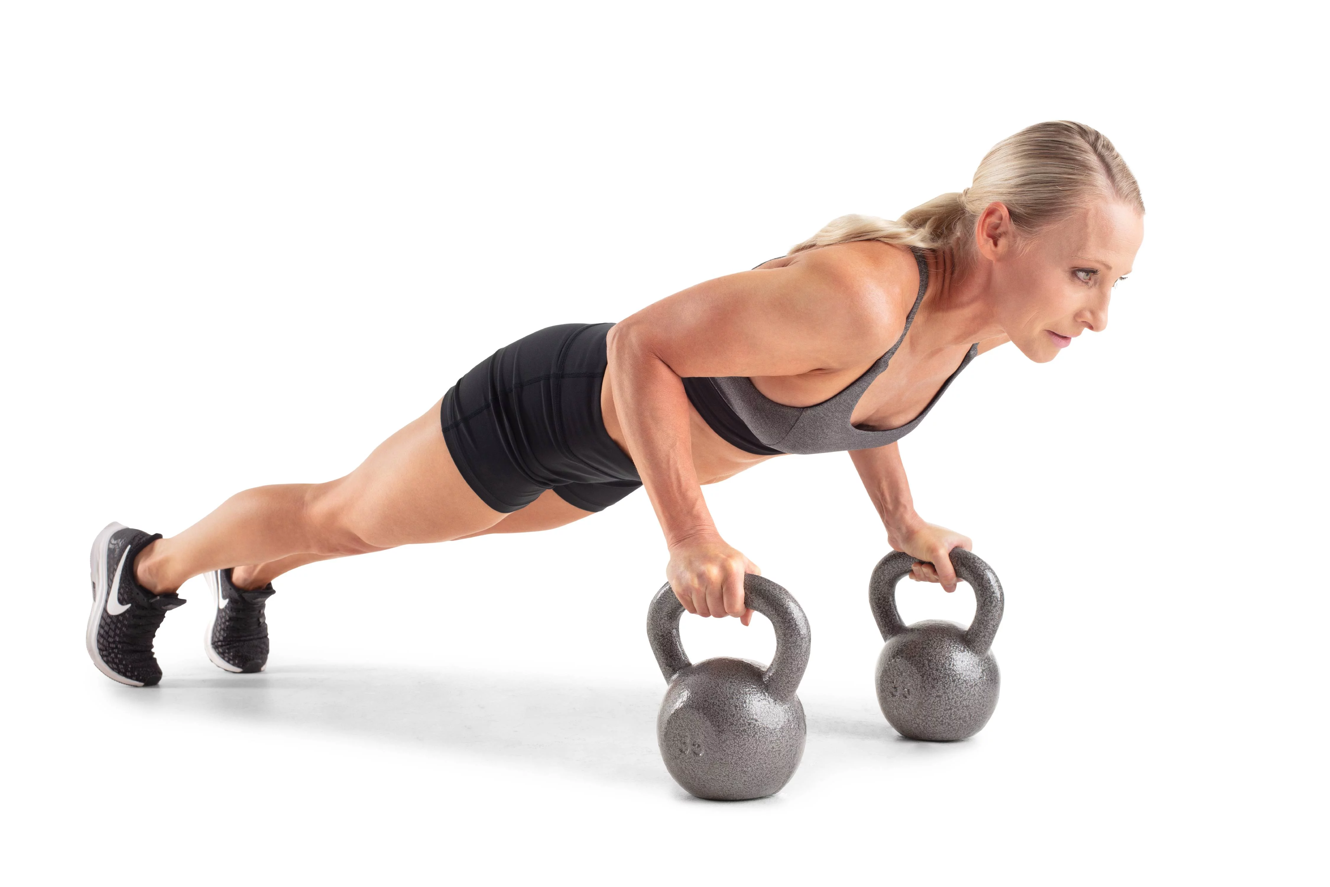 Weider, 30lb Cast Iron Hammertone Finish Kettlebell, Single