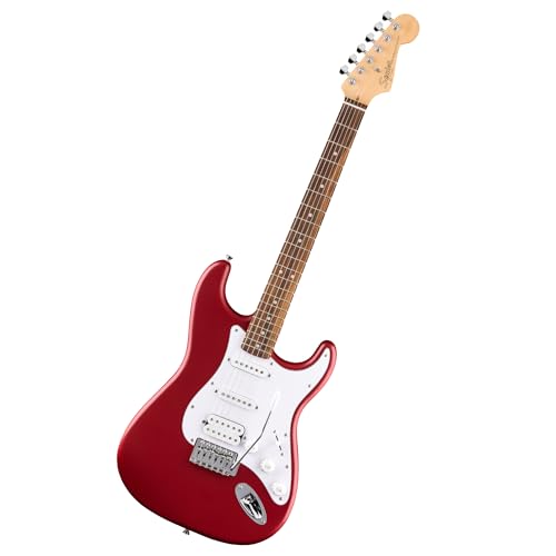 Fender Squier Debut Series Stratocaster HT HSS Electric Guitar, Beginner Guitar, 2-Year Warranty, Includes Free Lessons, Black with Satin Urethane Finish