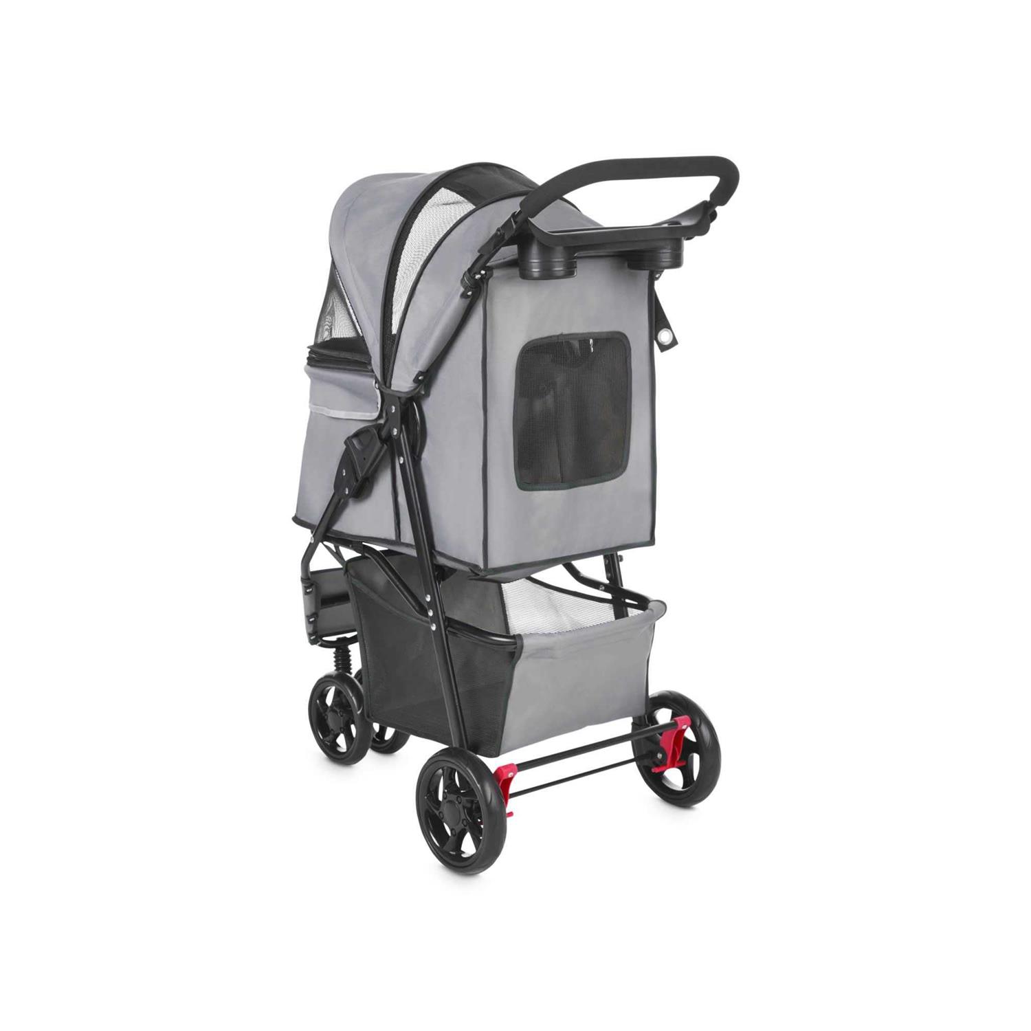 EveryYay Places to Go Reflective Gray Pet Stroller - Pet Supplies online store