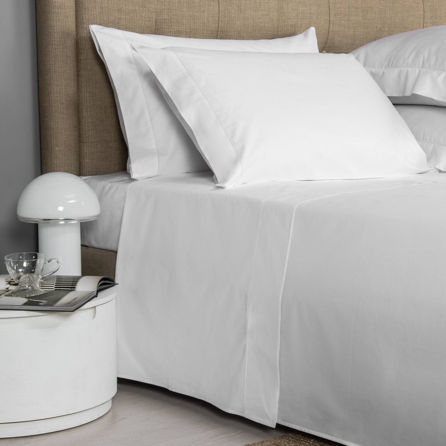 Frette Lux Percale White Sheet Set
