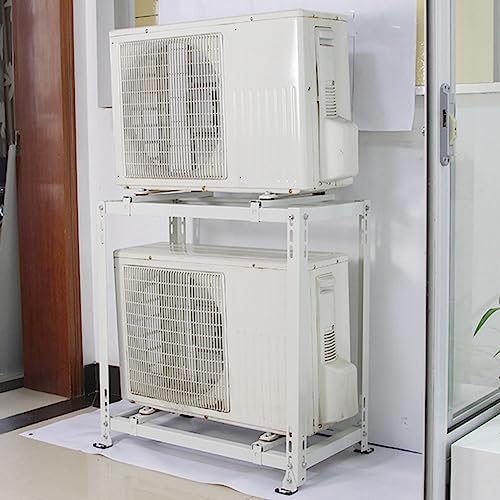 Double Levels Ground Stand for Mini Split Air Conditioners Heat Pump System,Heavy Duty Ground Stand for Mini Split 9,000-18,000 BTU,Condenser Stand for Ductless Mini Split Air Conditioner Stand&HVAC