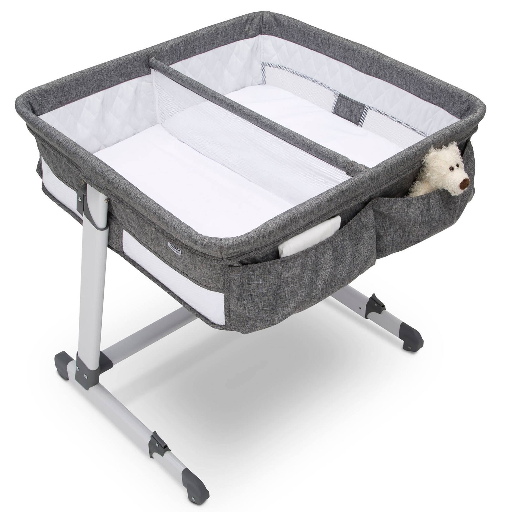 Simmons Kids by The Bed Twin City Sleeper Bassinet, Med Grey