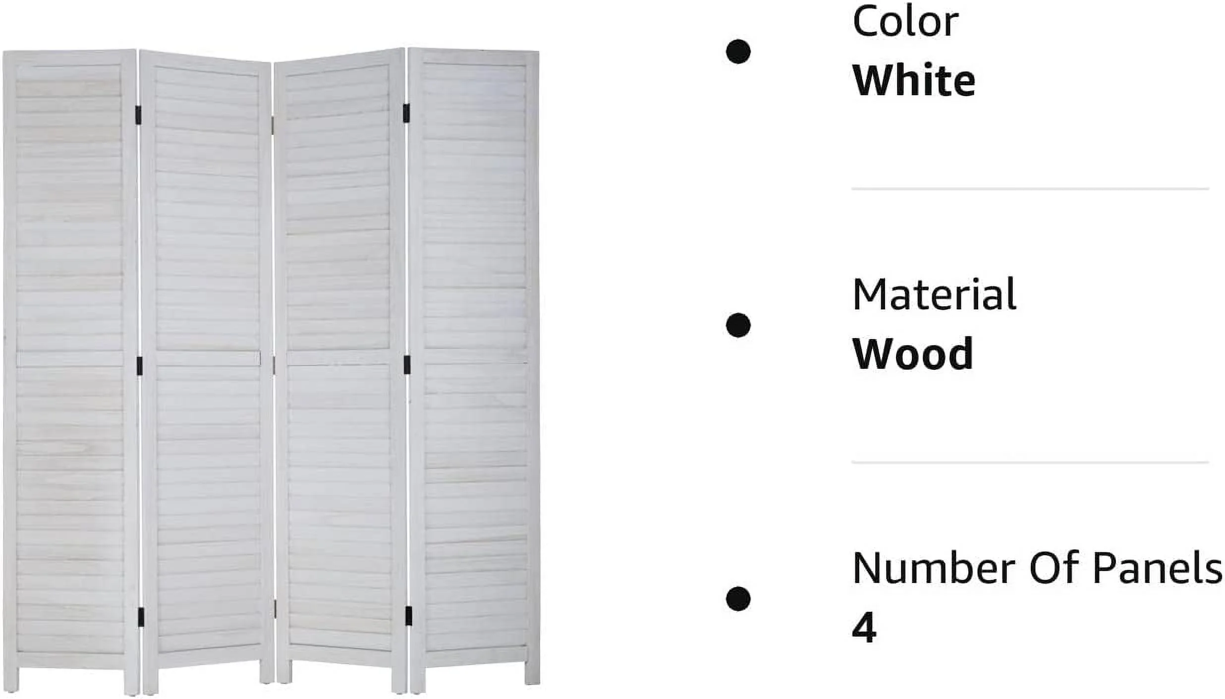 Room Divider Partition 4 Panel Privacy Screen Folding Screen Wood Frame Screen for Home Office Bedroom - Curated Treasures Market