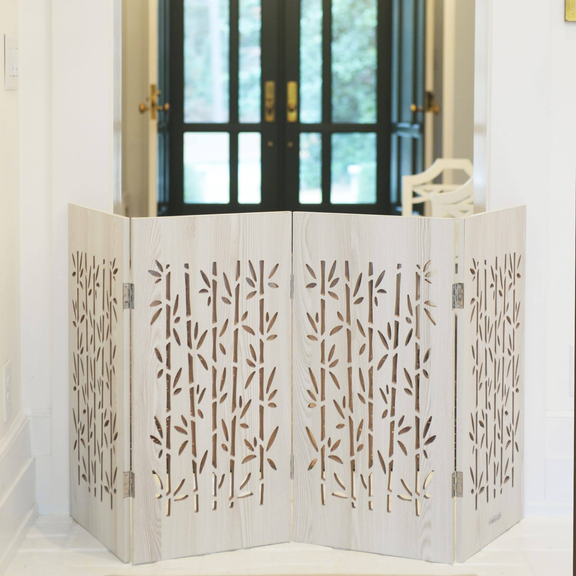 Cardinal Gates Decorative Freestanding Pet Gate, Aspen Bamboo