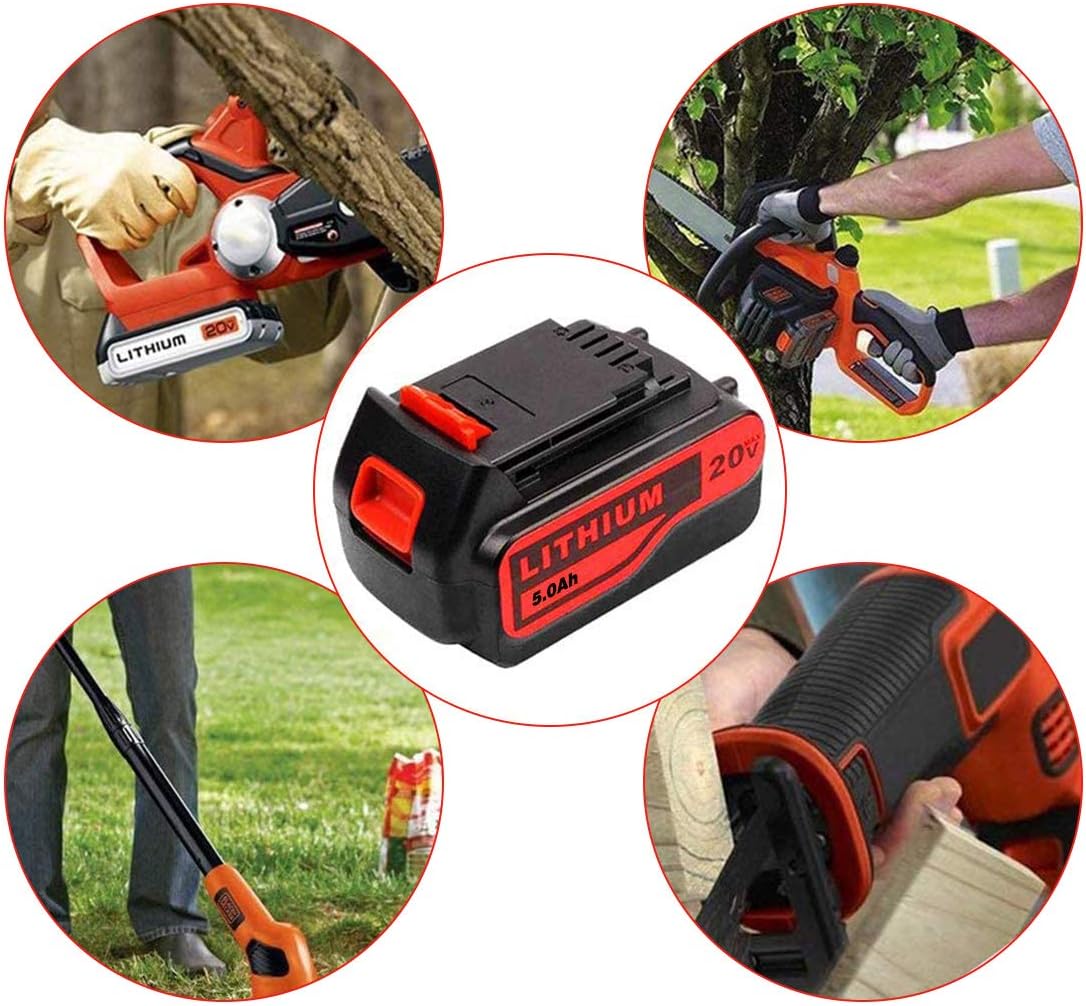 4PACK LB2X4020 LBXR20 5.0Ah 20V Lithium-Ion Max Rechargeable Replacement Battery for Black & Decker LBXR20 LBXR20-OPE LB20 LBX20 LBX4020 LB2X4020-OPE Cordless Power Tools (US Stock)