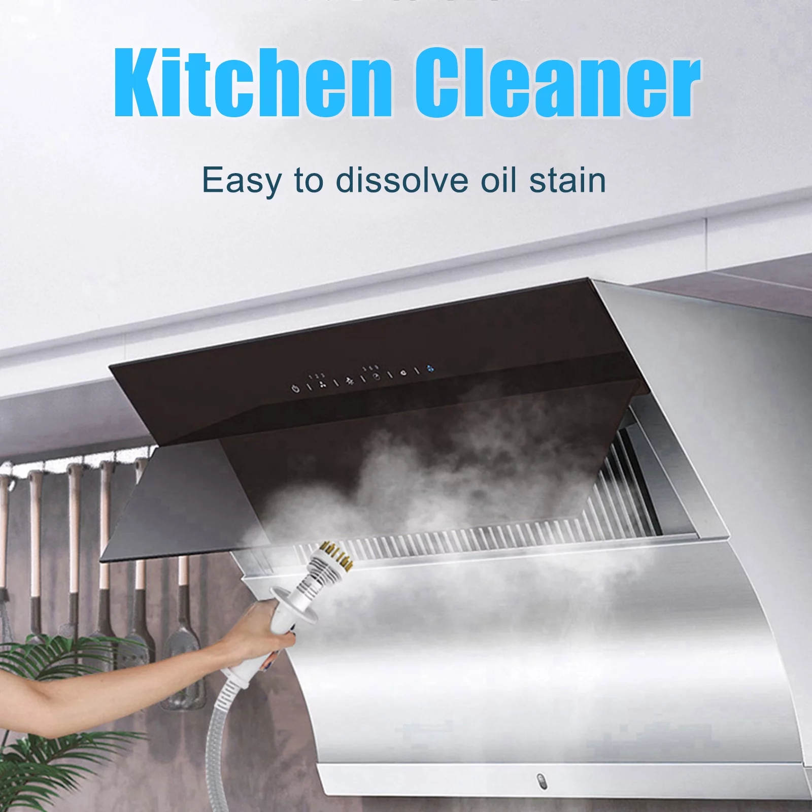 walmeck Household Steam Mop for Floor Cleaning Detachable Handheld Cleaner Floor Steamer 370ml Tank 2-Level Steam with 3 Cleaning Brush Window Cleaner Clothes Ironing Head Steam Cleaner for Hardwoo