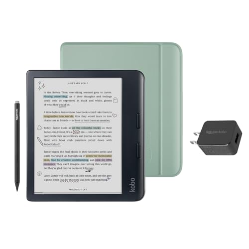 Kobo Libra Colour Black eReader with Case Bundle