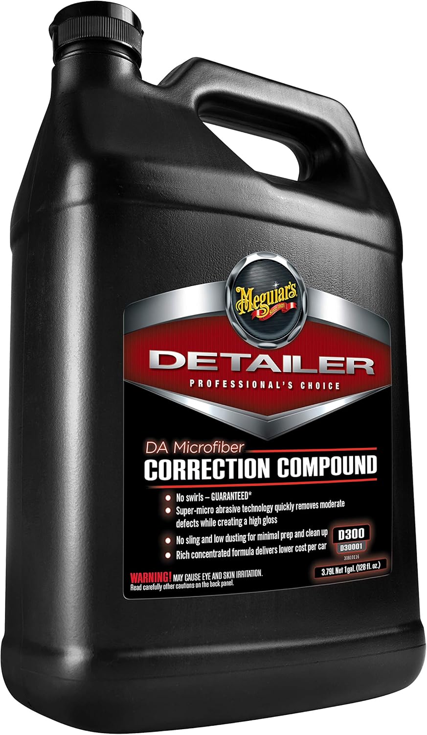 Meguiar’s DA Microfiber Correction Compound – Auto Compound Removes Surface Defects – D30001, 1 gal