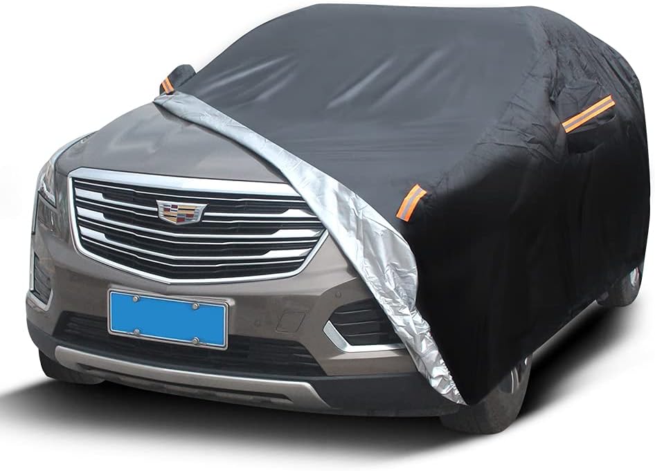 SLanguage Car Cover 420D Nylon Oxford Waterproof Fabric All Weather Outdoor Sun Rain Snow Wind Protection,192 x 72 x 59 inches(4.9X 1.85 x 1.5 Meters) Fit Sedan