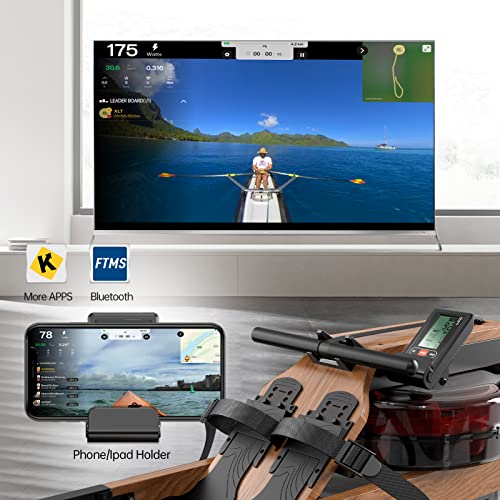 JOROTO Rowing Machines for Home Use, Foldable Rower Machine with Bluetooth Monitor, Tablet Holder Water Rowing Machine