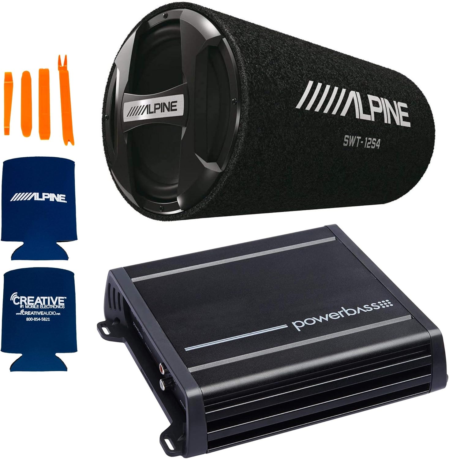 Alpine SWT-12S4 12" Bass System Compatible with Powerbass ACS-2120 Amplifier