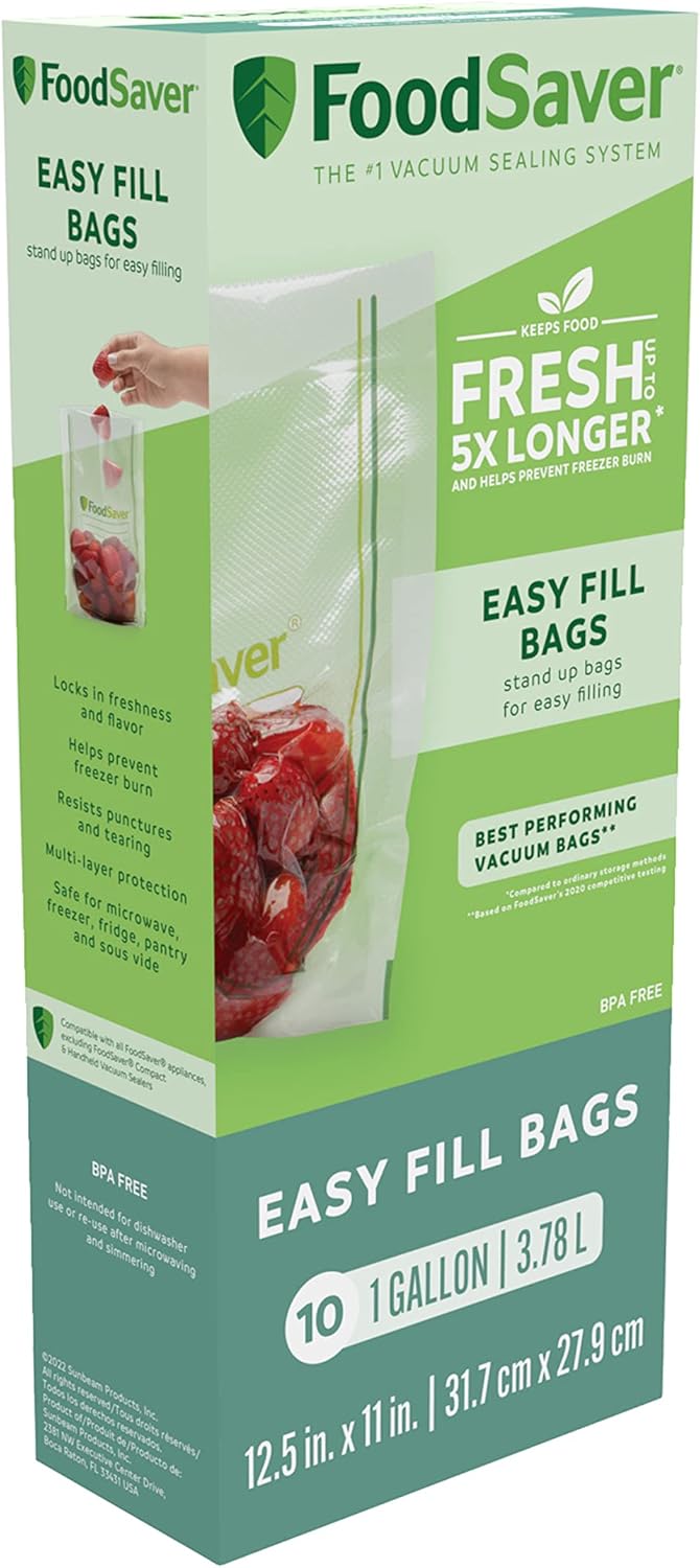 FoodSaver Space-Saving Vacuum Sealer Bundle with Bags and Roll