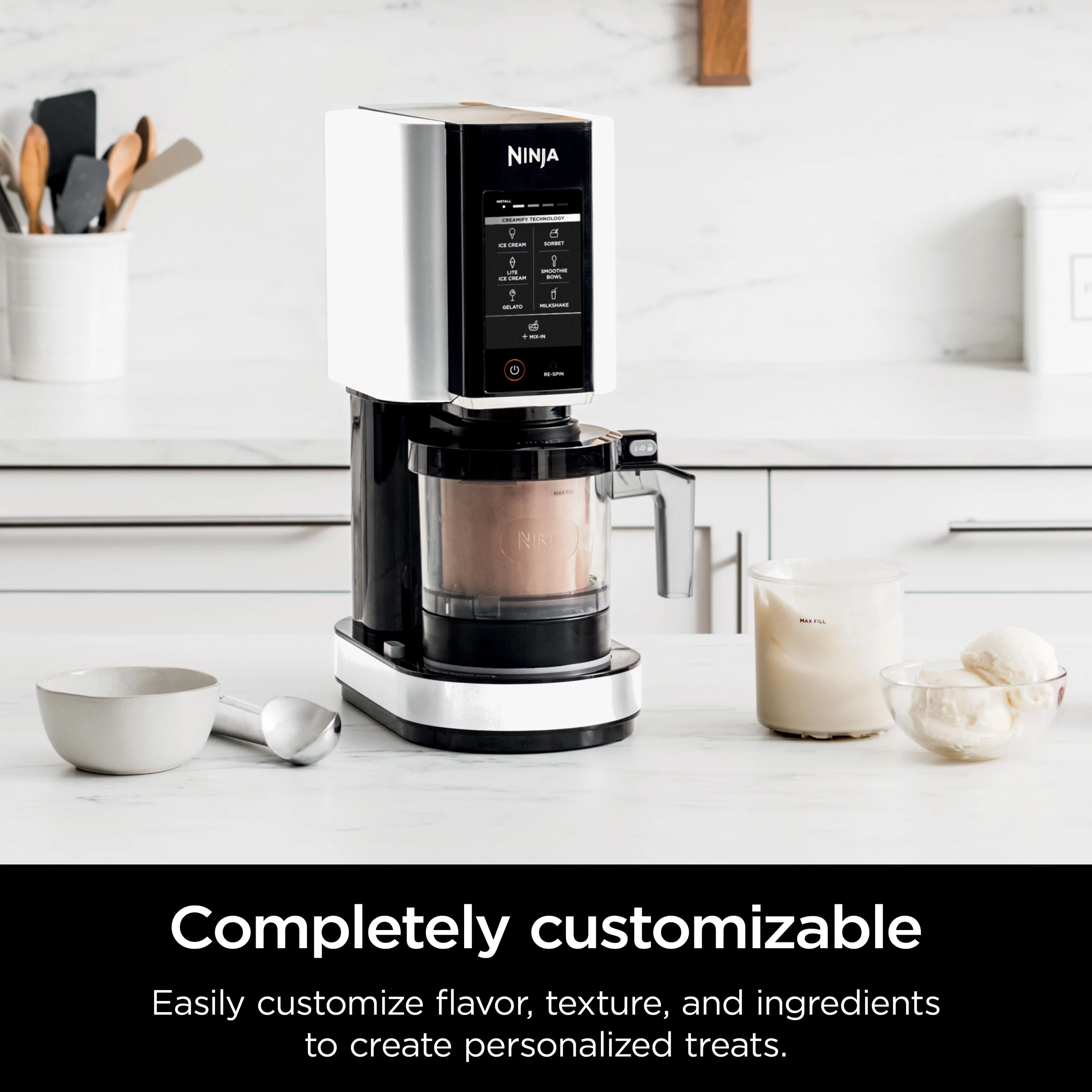 Ninja® CREAMi®, Ice Cream Maker and Frozen Treat Maker with 7 One-Touch Programs, NC300WMWH