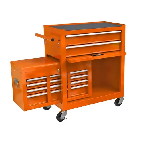 Rolling Tool Chest with Wheels and 8 Drawers, Detachable Large Toolbox Storage Cabinet with Lock,Locking Mechanic Tool Cart for Warehouse, Workshop,Garage,Blue