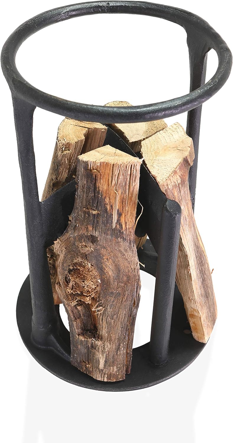 OKRONIS Firewood Splitter - Heavy Duty Cast Iron Kindling Log Splitting Wedge - Complete with Removable Secondary Blade Attachment