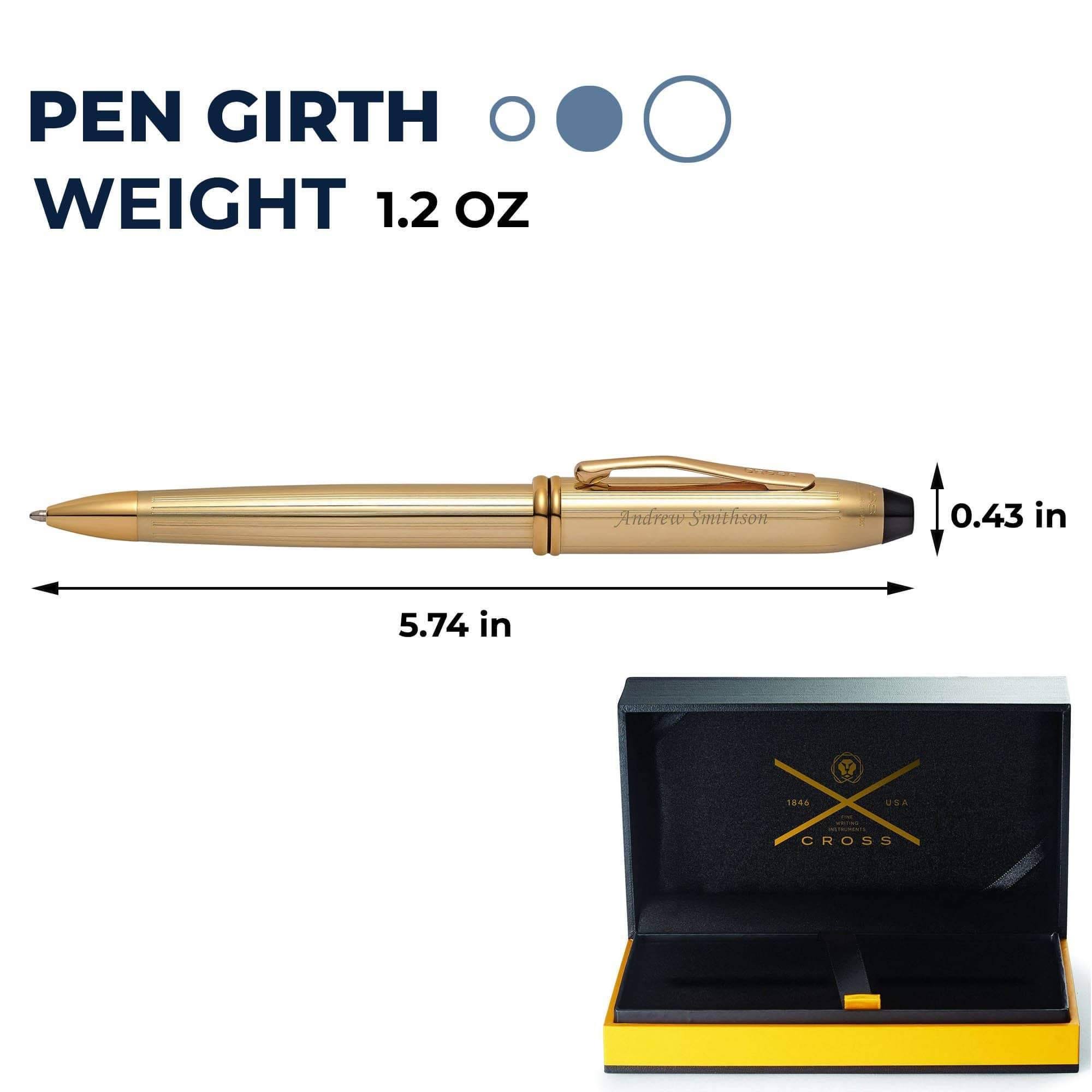 Cross Townsend Ballpoint Pen - 10K Gold Filled