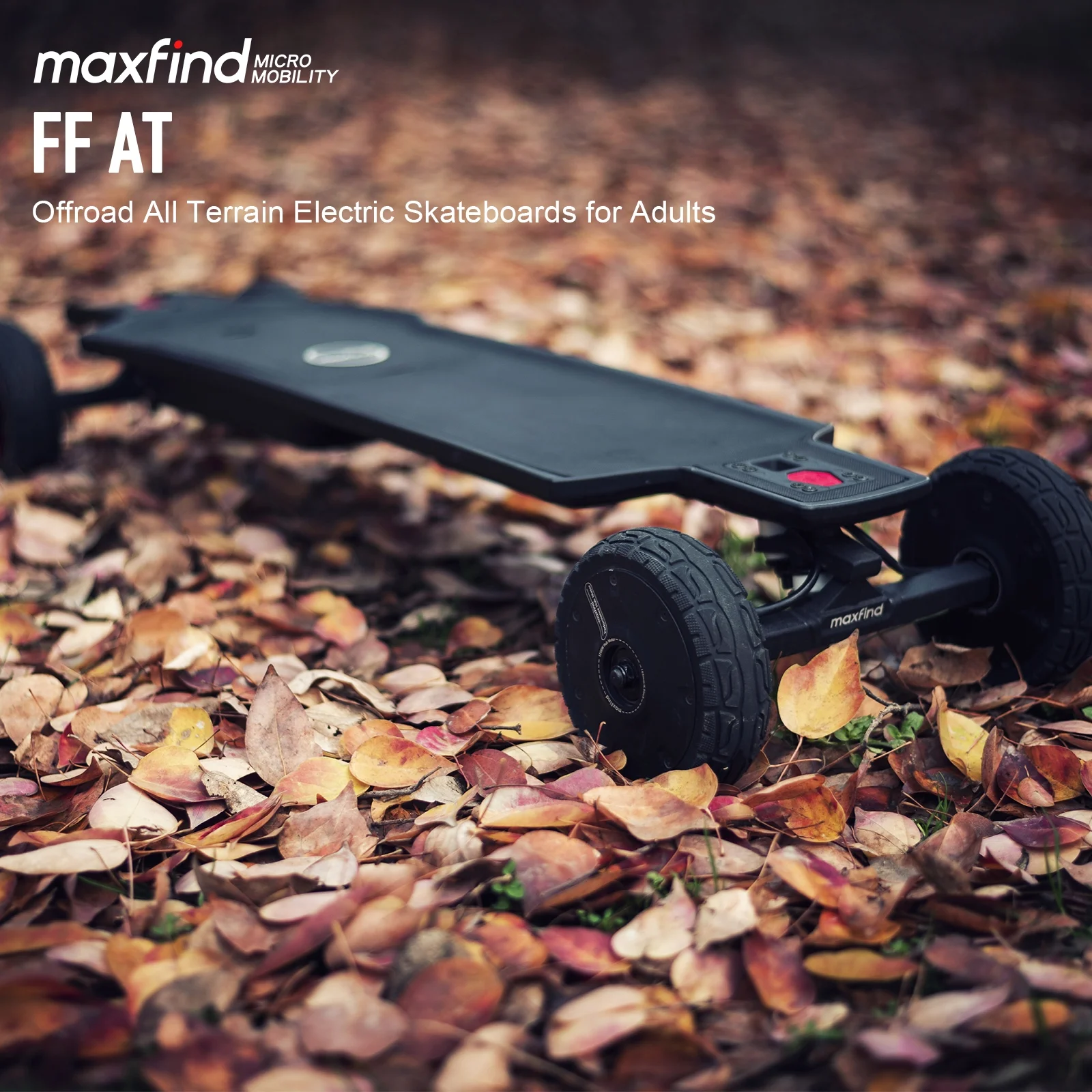 Maxfind All-Terrain Electric Skateboards with Remote Electric Longboard for Adults, 28 Mph Top Speed, 165 mm Large Wheels, 1500W Dual Motor, 38 Inch