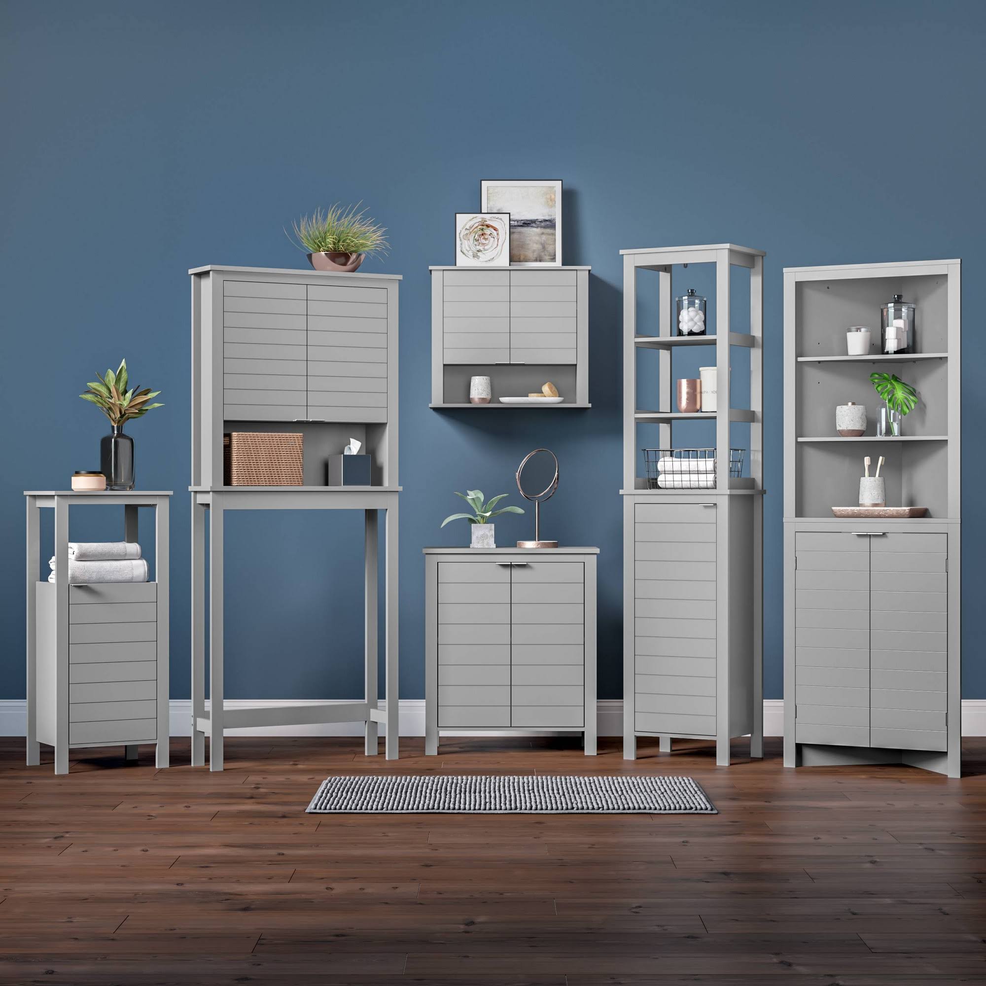 Riverridge Home Madison Tall Corner Cabinet - Gray