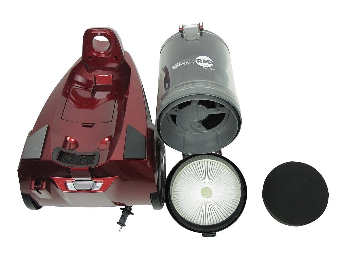 Atrix Revo Red Bagless HEPA Canister Vacuum