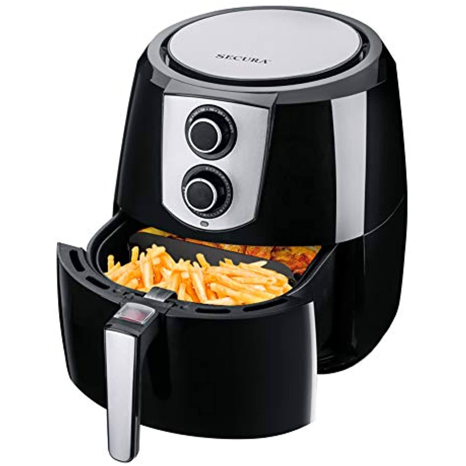 Secura Electric Hot Air Fryers Extra Large Capacity 5.2 LITER / 5.5 Quart, 1800