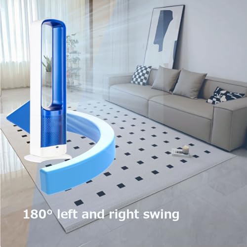 Bladeless Fan for Bedroom 29" Quiet Tower Fan with Remote 90° Oscillating Fan for Indoors Easy to Clean Office Cooling Fan for Table/Desk,Living Room,Home,Commercial Shop