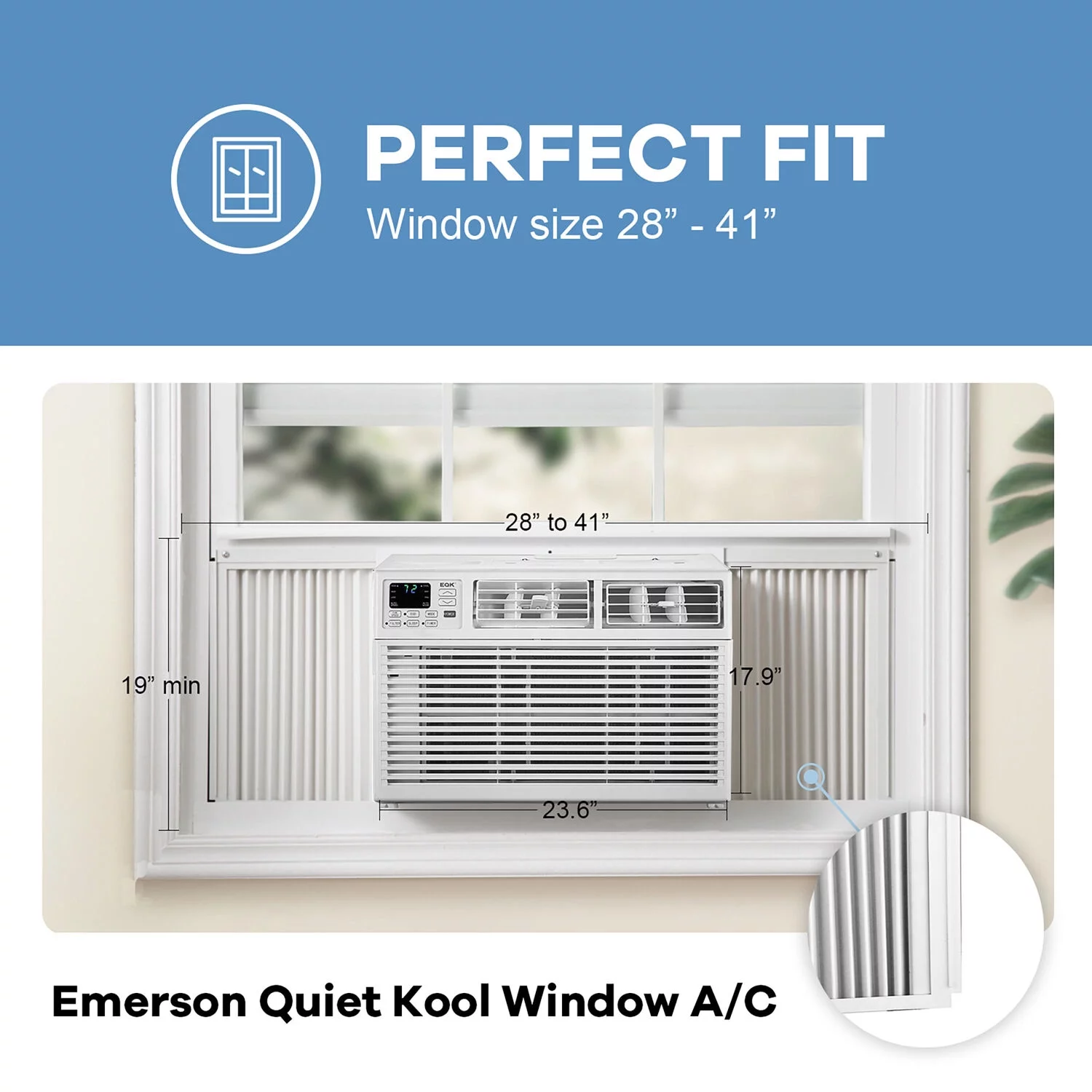 Emerson Quiet Kool 14,000 BTU 230-Volt Window Air Conditioner with Remote, White