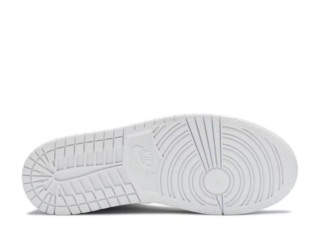Men's Jordan 1 Mid White/White-White (554724 130) - 7.5 - Curated Treasures Market