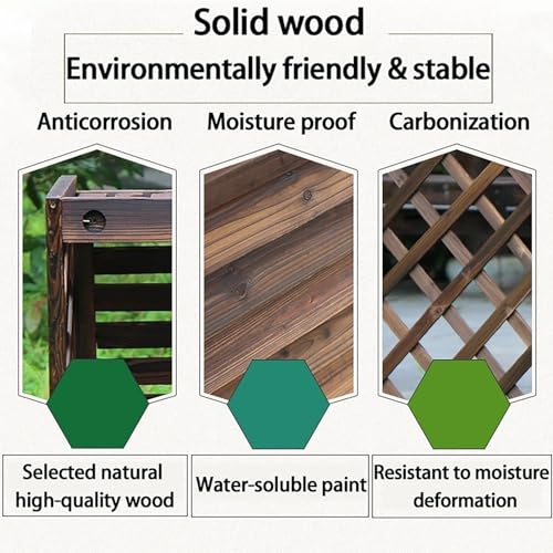 Outdoor Wooden Air Conditioner Cover, Flower Stand Privacy Fence Screen Privacy Screen Decorative Fence Panel, Ac Fence for Outside Unit, Trash Can Enclosure
