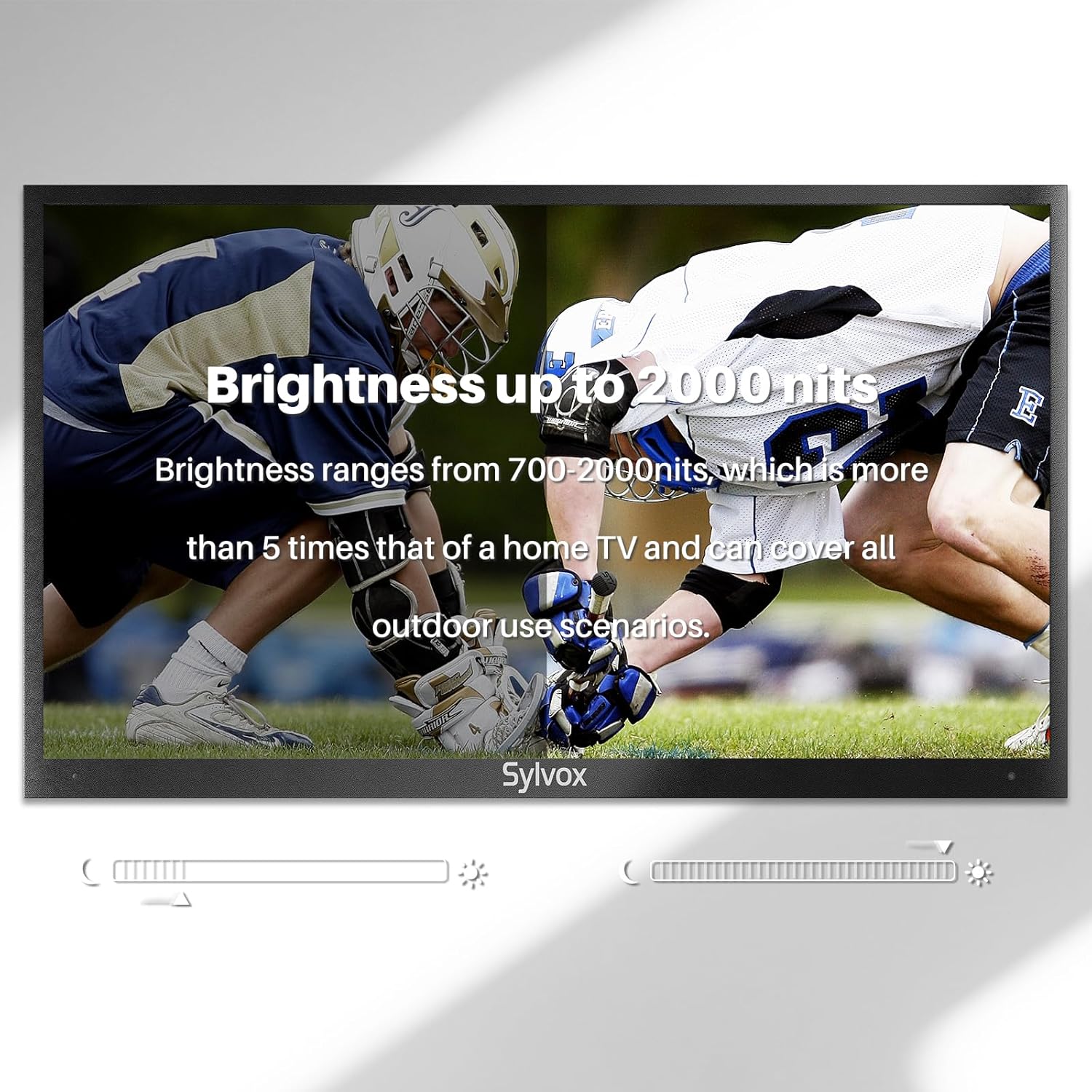 SYLVOX 43'' Outdoor Smart TV 4K UHD Ultra 2000NIT High Brightness HDR TV, Waterproof Built-in Chromecast, with Wireless Connection & WiFi Function for Outdoor Strong Light Areas(Poolpro Series)
