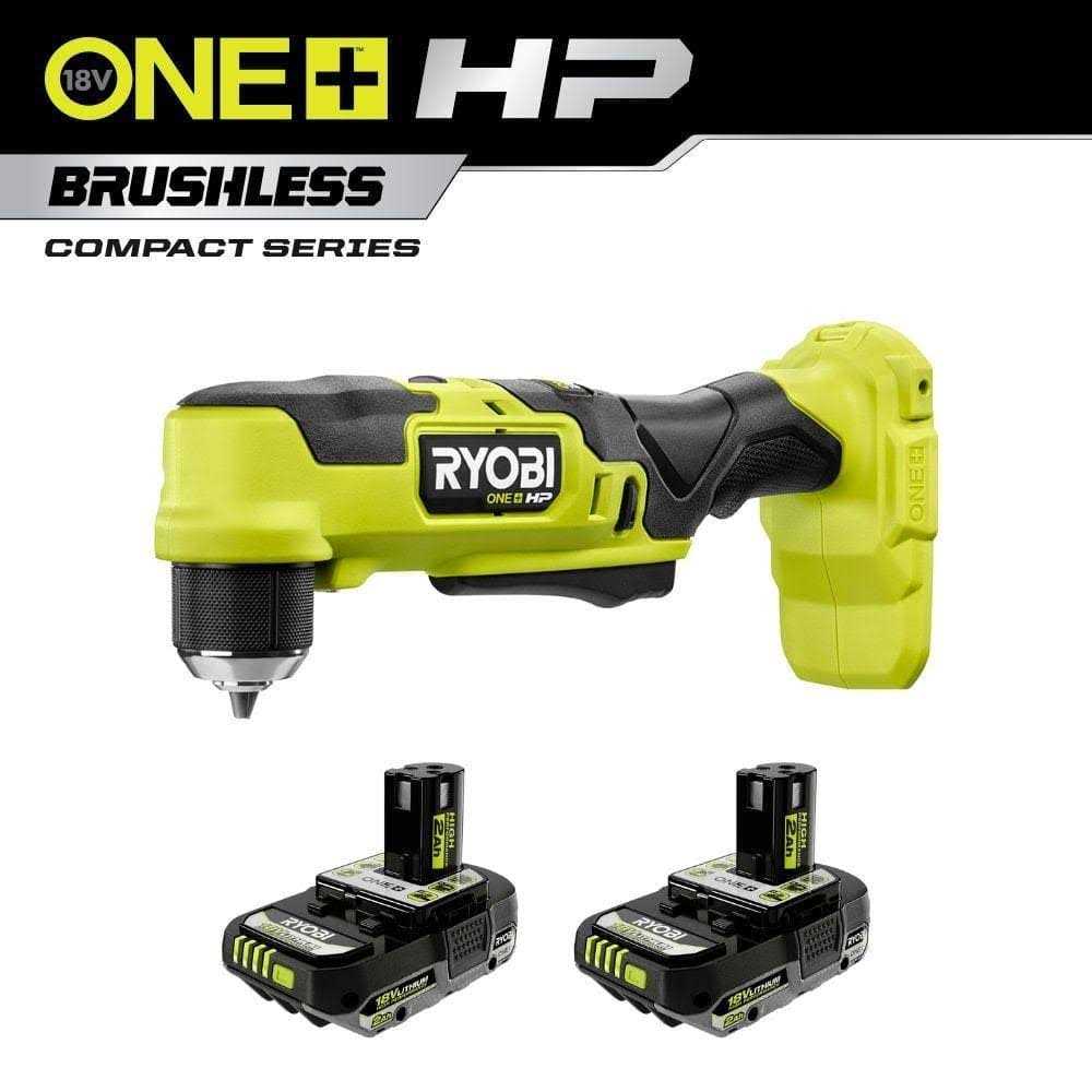 RYOBI ONE+ HP 18V Brushless Cordless Compact 3/8 in. Right Angle Drill with 2.0 Ah - Shop Hardware Tools Online Store