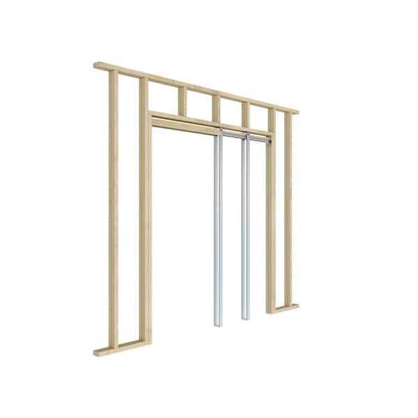 CALHOME Soft Close and Open 24 in. to 36 in. x 80 in. Aluminum Upright Universal Pocket Door Frame for 2 in. x 4 in. Stud Wal - Shop Hardware Tools Online Store