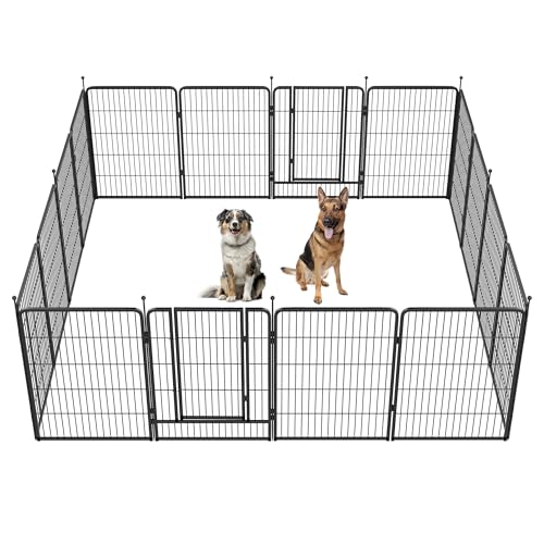 FXW Instant Dog Playpen, Portable Pet Fence for Outdoor, RV Trips, and Camping, 40inch, 16 Panels for Medium and Large Dogs│Patented