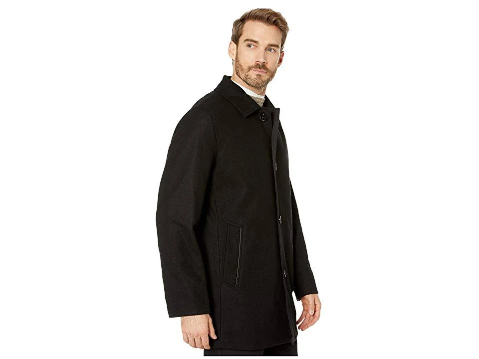 Cole Haan Mens Reversible Wool Car Coat, Black