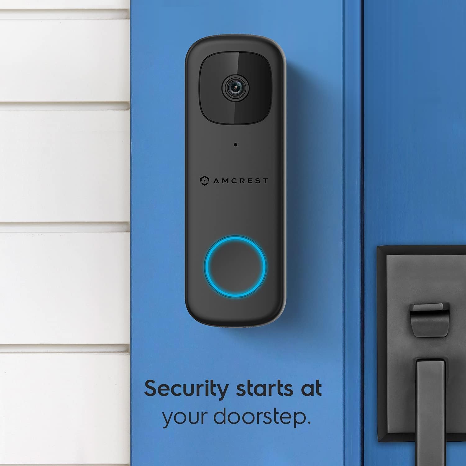 Amcrest 4MP Video Doorbell Camera Pro, Outdoor Smart Home 2.4GHz and 5GHz Wireless WiFi Doorbell Camera, Micro SD Card, AI Human Detection, IP65 Weatherproof, 2-Way Audio, 164o Wide-Angle Wi-Fi AD410