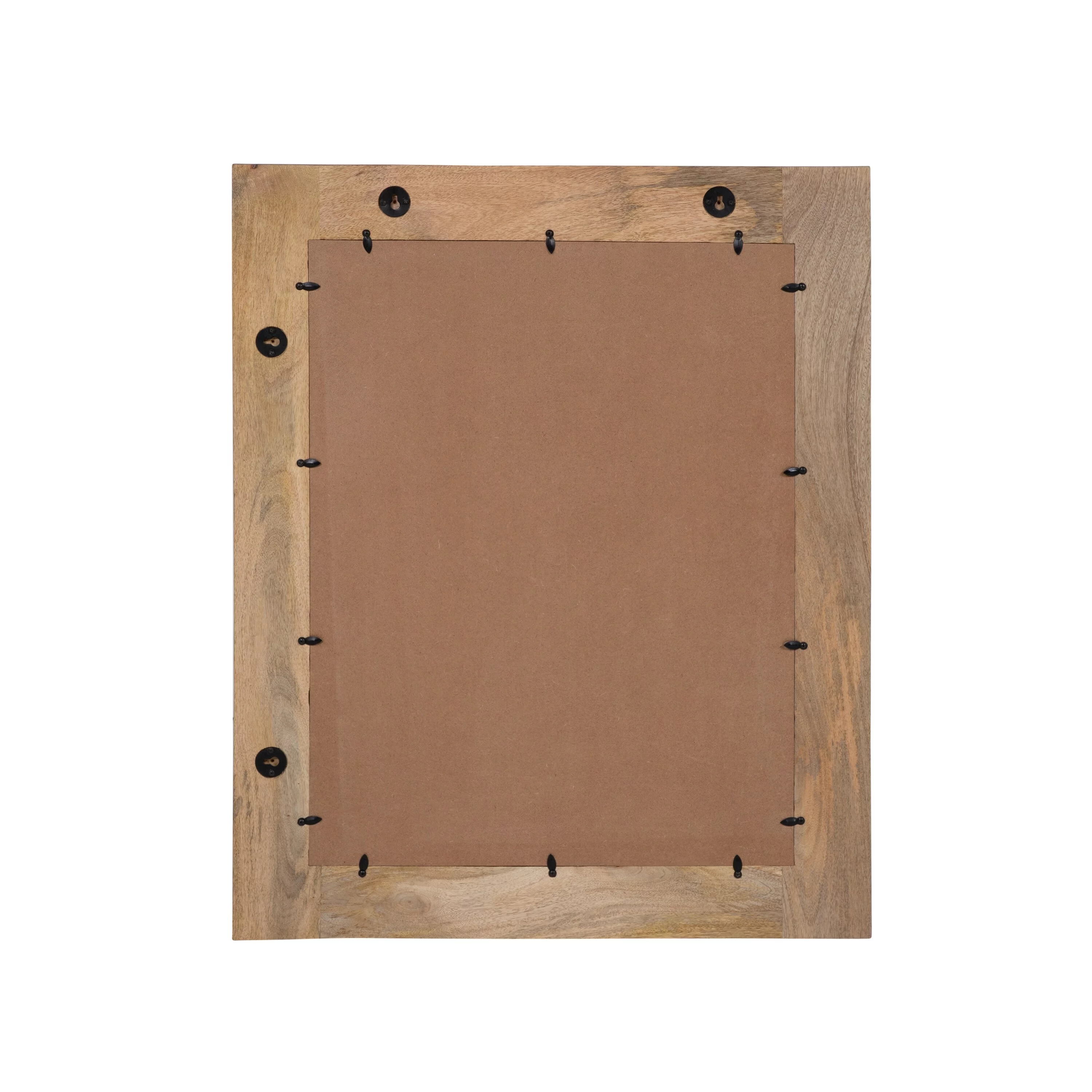Furniture of America Carina Rustic Natural Solid Wood Wall Mirror by