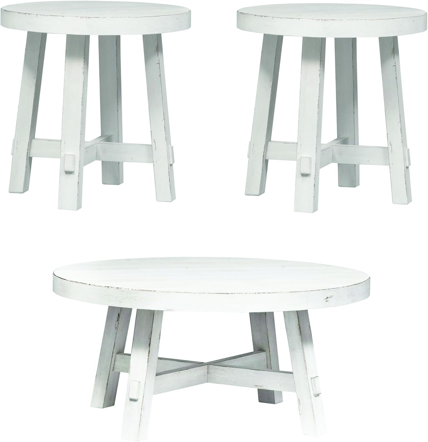 Modern Farmhouse 3 Piece Set, White
