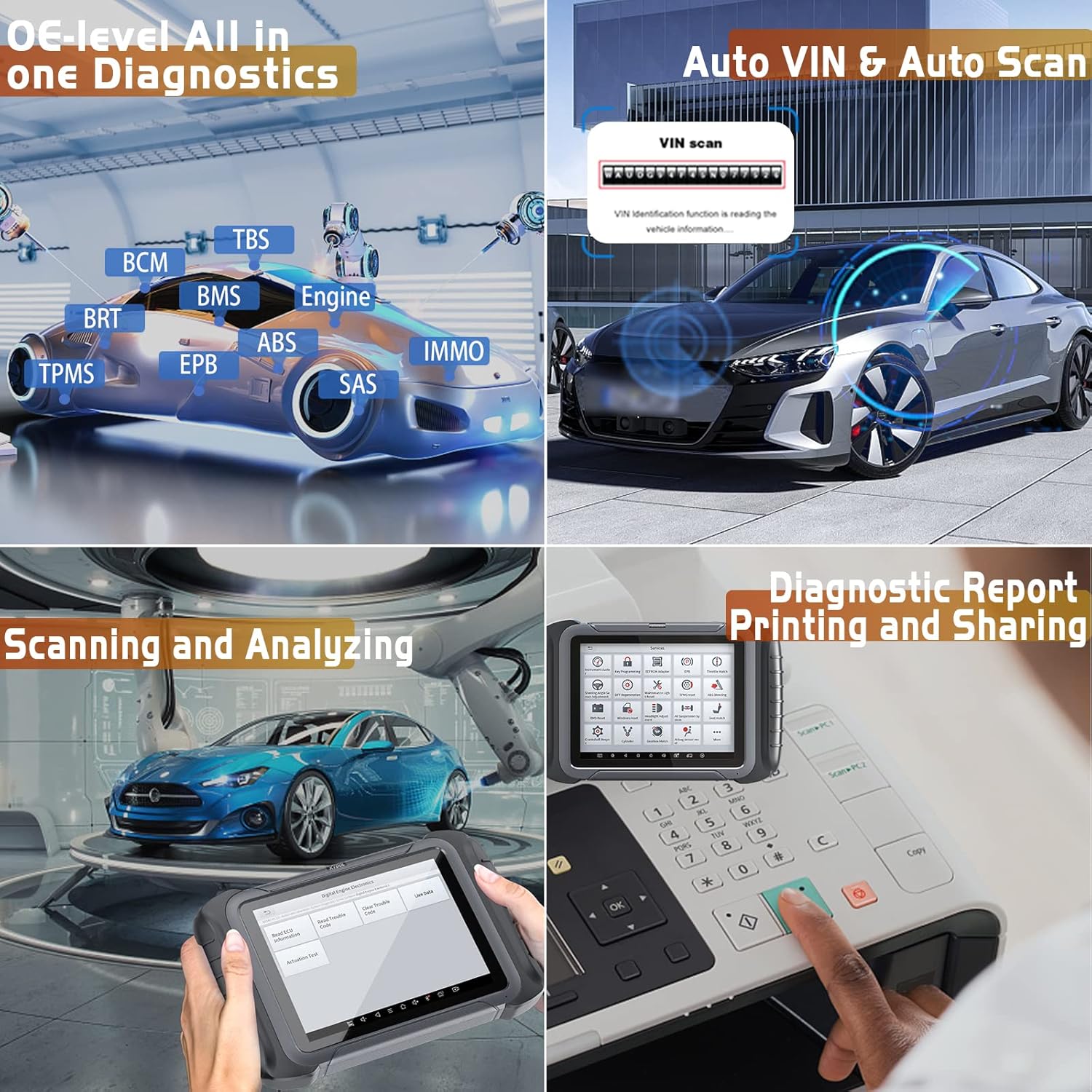 XTOOL D8BT Wireless Diagnostic Scan Tool, 2021 Newest, Bi-Directional Control, ECU Coding, Full Systems Diagnostics & 31+ Resets, Key Programming, ABS Bleed, Oil Reset, EPB, Upgraded Ver. of D8